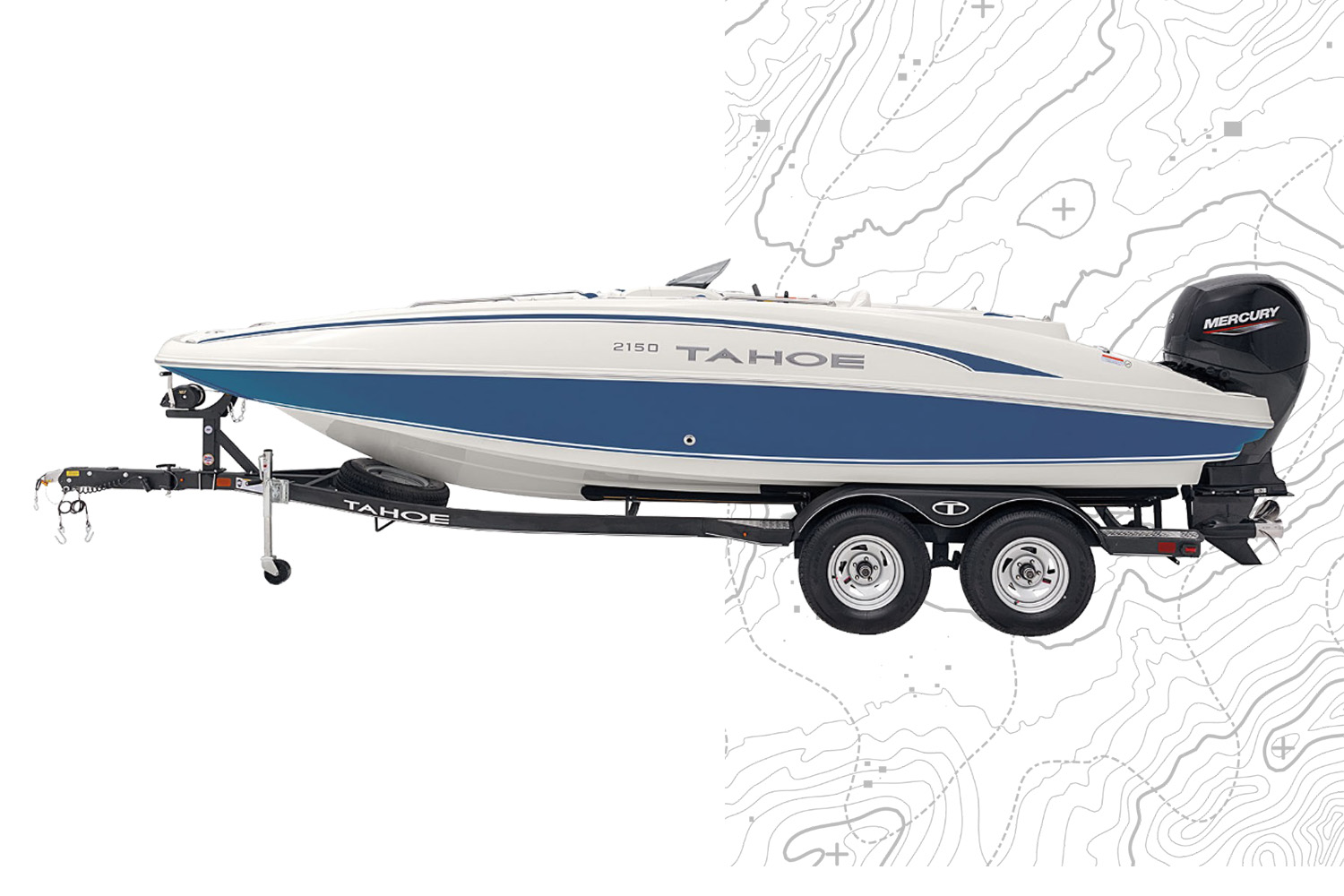 boat on topographic map